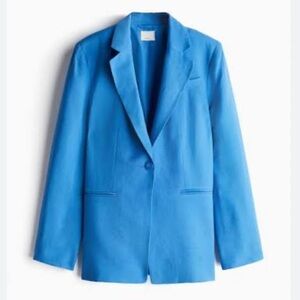H and M linen blend, Blue Blazer size large